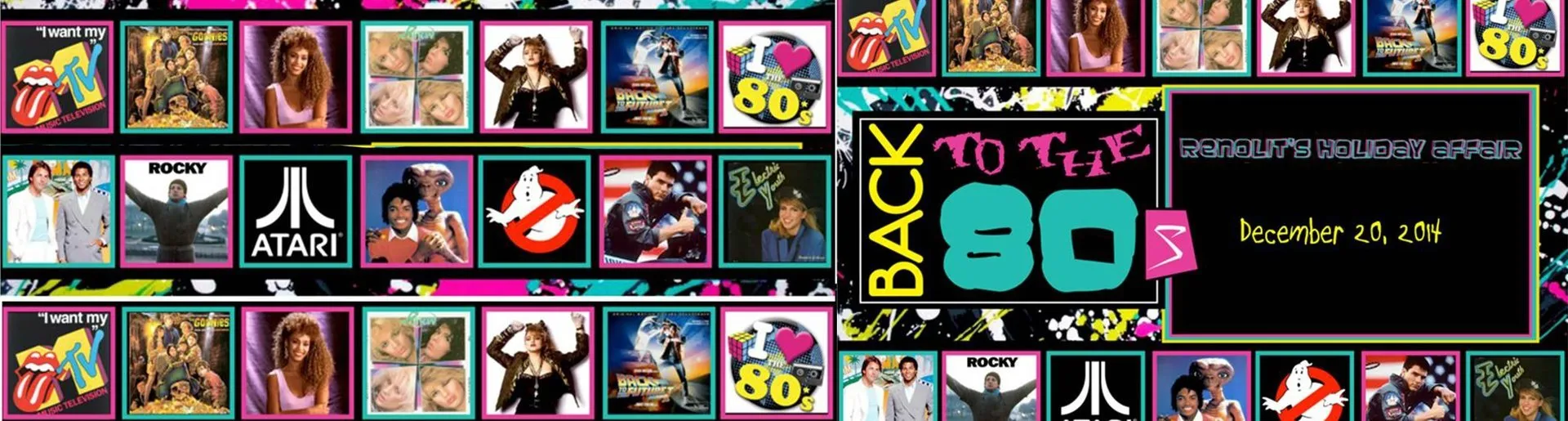 Custom corporate flipbook cover with 80s theme