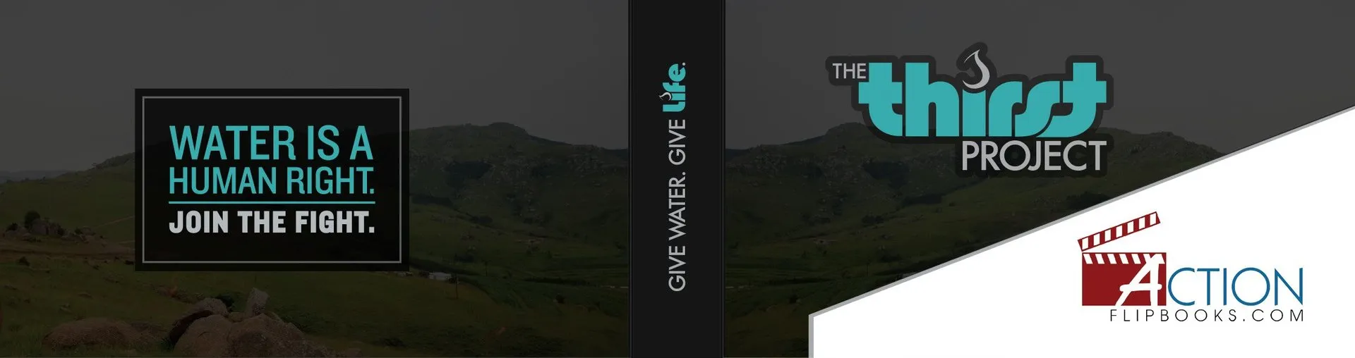 Custom corporate flipbook cover for Thirst Project