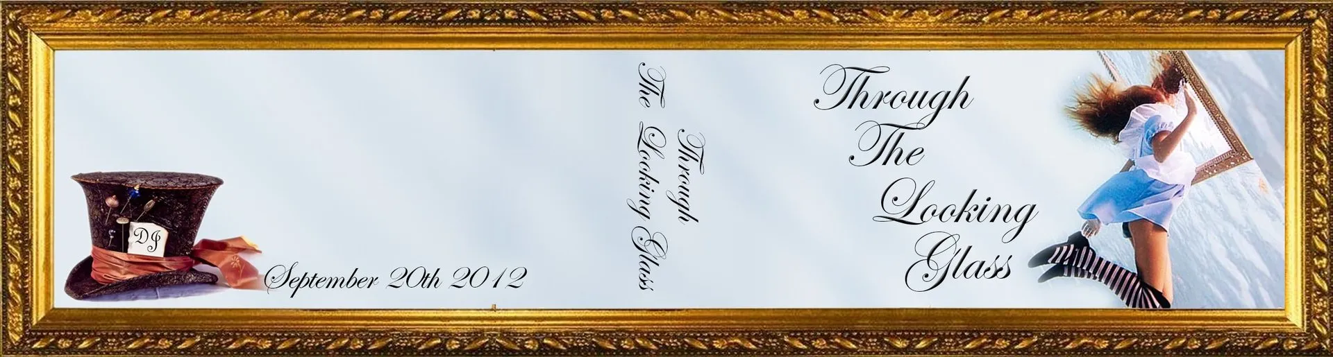 Custom corporate flipbook cover with Through the Looking Glass theme