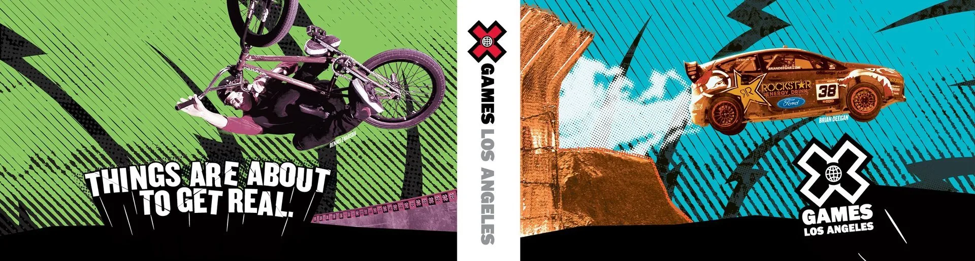 Custom corporate flipbook cover for X Games