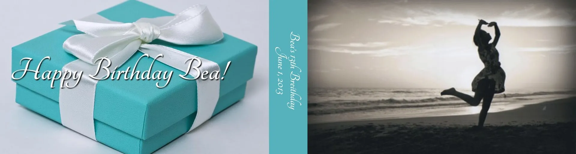 Custom mitzvah flipbook cover for Bea's celebration