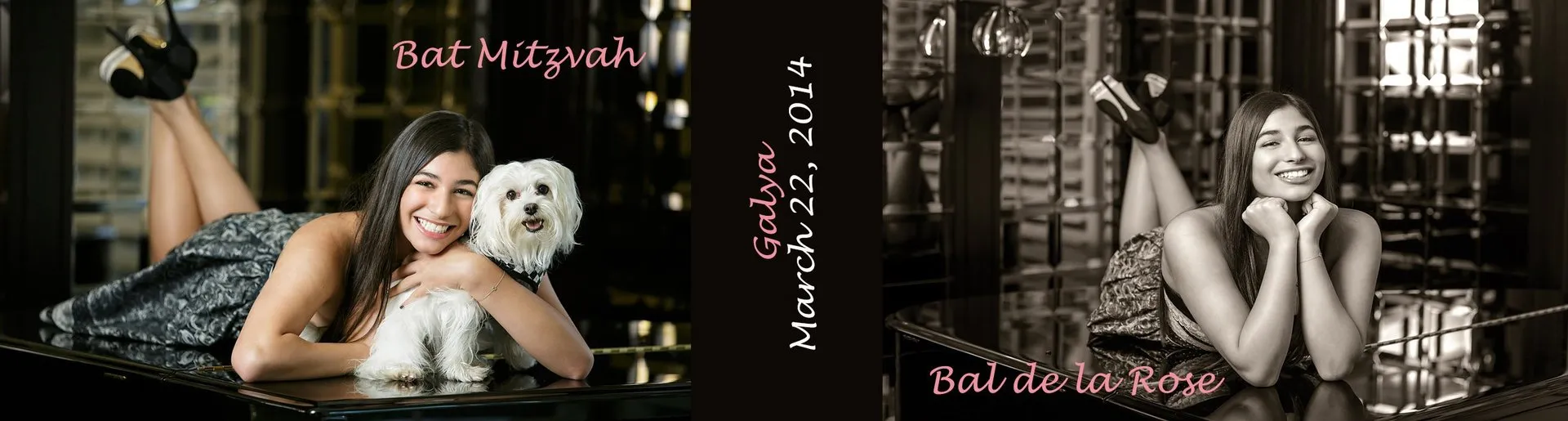 Custom mitzvah flipbook cover for Galya's celebration