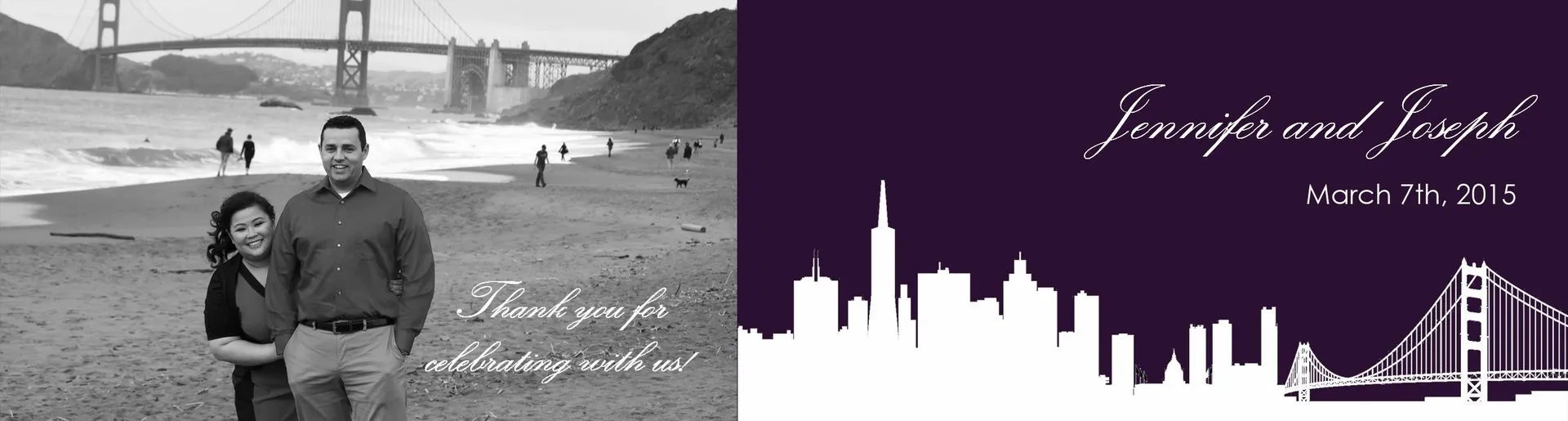 Custom wedding flipbook cover for Jennifer and Joseph