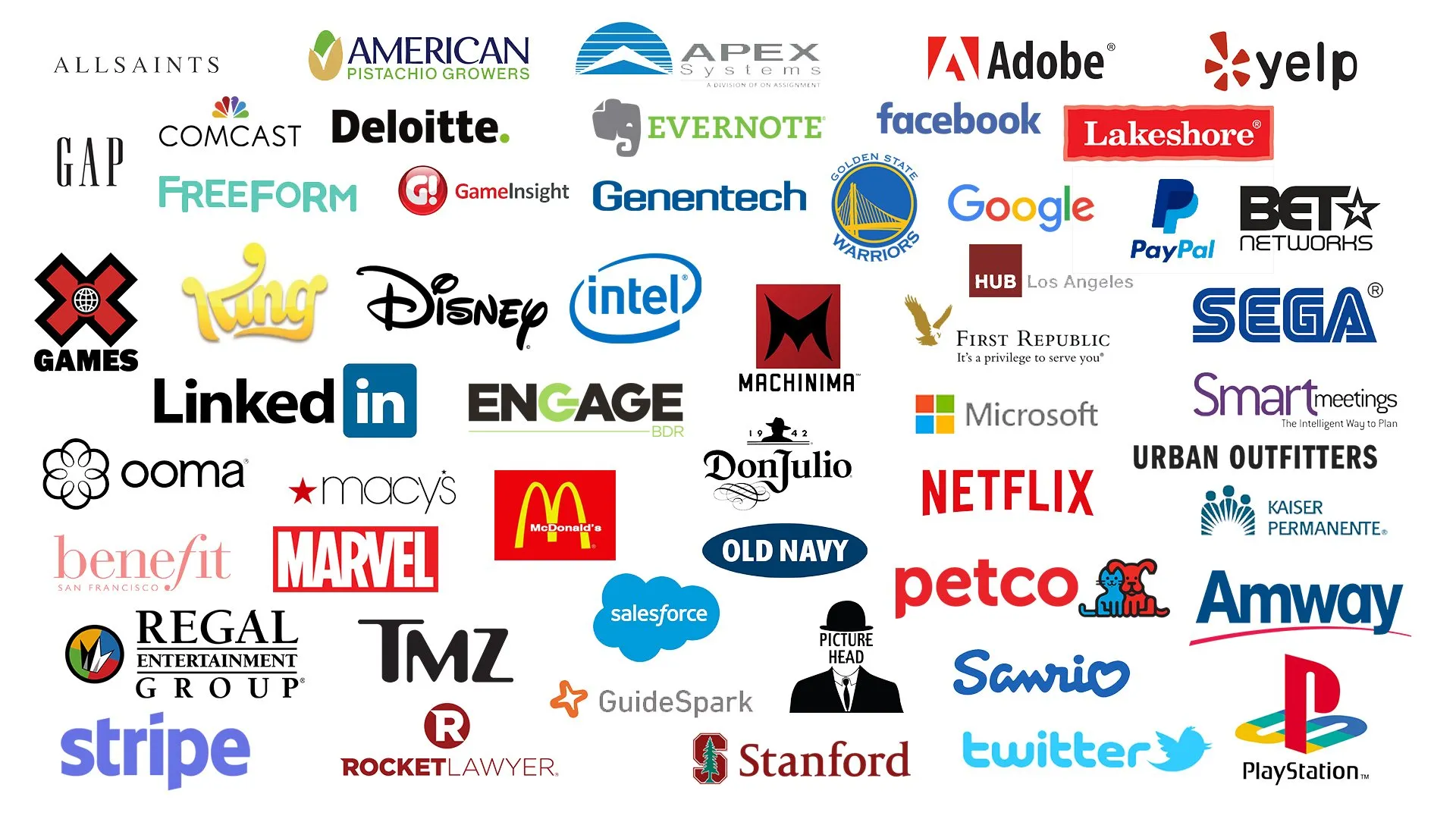Brands we have served including Disney, Google, Netflix, Marvel, Microsoft, LinkedIn, Adobe, Sony PlayStation