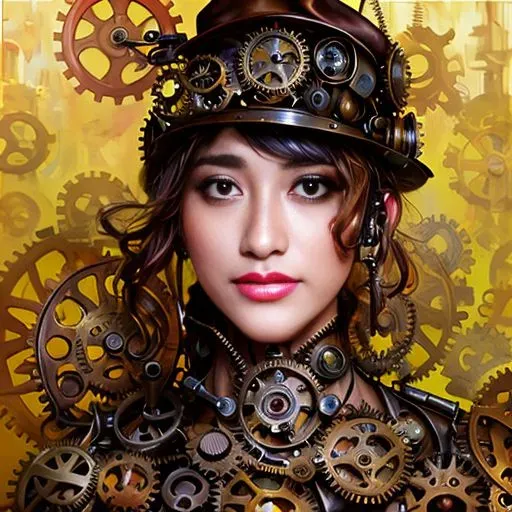 AI photo booth steampunk styled portrait