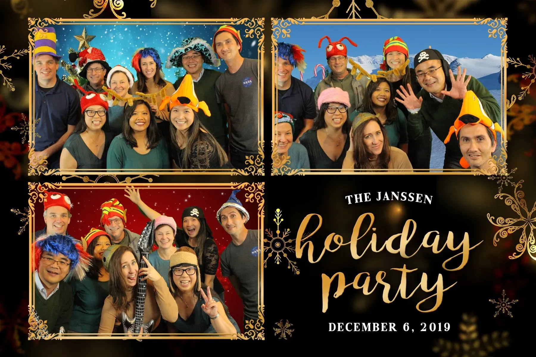 Holiday party activities for adults at a December event